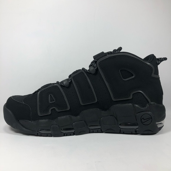 Nike More Uptempo Incognito Triple Black Sneakers - Picture 2 of 8